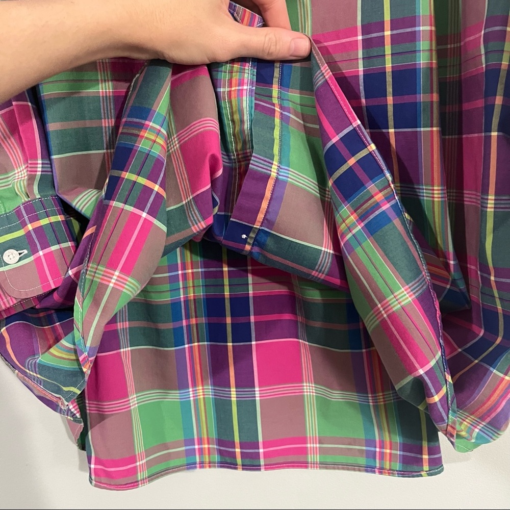 Chaps size 2X plaid button down shirt - Picture 8 of 13